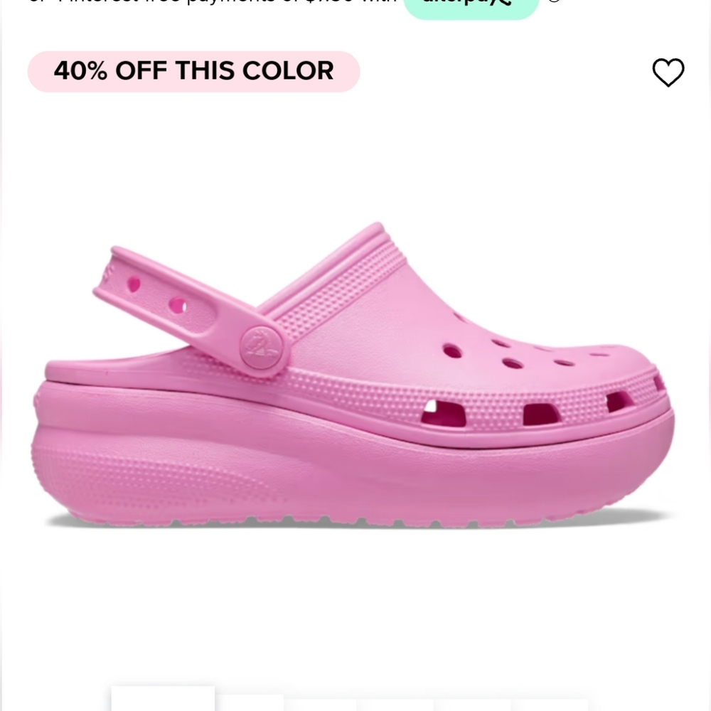 Crocs Kids Pink Flatform J2